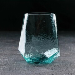 !09 Стакан стеклянный 2 штуки «Дарио», 450 мл, 10×11,5 см, цвет изумрудный