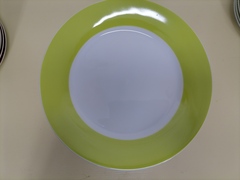 !09 Набор десертных тарелок 2 штуки 19 см. цвет зеленый