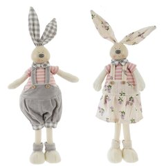 Игрушка набивная "Заяц/Зайка", L15 W8 H44/33 см, 2в.