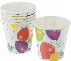 !Бумажные стаканы 12 штук "ШАРИКИ" 250мл PATERRA