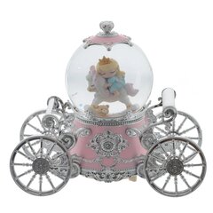 Фигурка декор "Девочка на лошадке" в стекл шаре (муз, подсвет, вьюга, 3xAAA н/п), D10, Д22 Ш11 В19 с