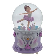 Фигурка декор "Балерина" в стекл шаре (муз, подсвет, вьюга, 3xAAA н/п), D10, Д10 Ш10 В16 см