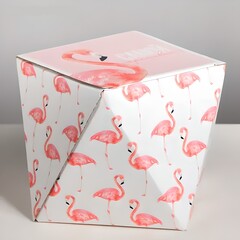 !Набор 2 штуки - Коробка складная «Фламинго»,  10 × 10 × 10 см