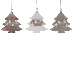 Украшение новогоднее, "Елочка", L10 W2 H10,5 см, 3в.