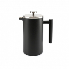 Набор стальной френч пресс 1000мл  баночка для чая/кофе BLACK EDITION
