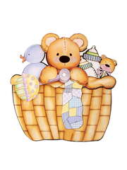 !09 Набор из 4-х декоративных наклеек "Дикие животные": Наклейка декоративная самоклеющаяся, 35,5 х 25 см., дизайн БЕГЕМОТ+ОБЕЗЬЯНА+МИШКА+БАБОЧКА