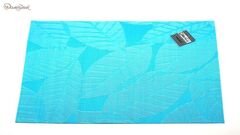 !09 Салфетка под горячее (набор 2 штуки) "Листья" 30/40 см. цвет ярко голубой