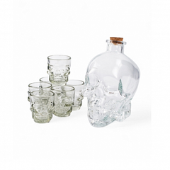 Набор SKULL 7 предметов (штоф 800мл  стопки 6шт 50мл)