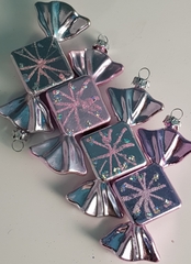 !НАБОР ЕЛОЧНЫХ ИГРУШЕК 8 ШТУК MARKO FERENZO "PINK DREAMS" - КОНФЕТА, 10 СМ., ЦВЕТ РОЗОВЫЙ