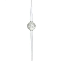 Украшение новогоднее "Сосулька", L6 W6 H40 см