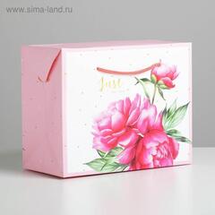 !Пакет—коробка 2 штуки «Just for you» 23 × 18 × 11 см