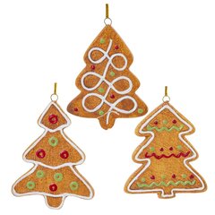 Украшение новогоднее "Елка пряничная", L7 W0,6 H8,5 см, 3в.