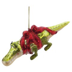 Украшение новогоднее "Крокодил", L17 W4 H6 см