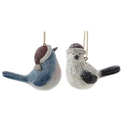 Украшение новогоднее "Птичка", L9 W5 H7,5 см, 2в.