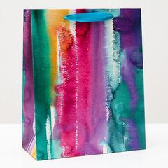 Пакет подарочный "Акварельный штрих", 26 х 32 х 12 см (2 Штуки)