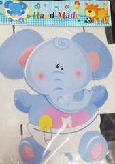 !Наклейка декоративная самоклеющаяся, 35,5 х 25 см., дизайн СЛОН