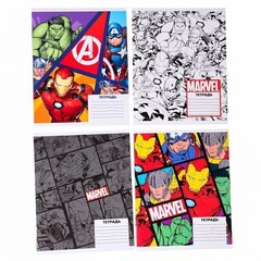 !09 Тетрадь (набор 11 штук) 24 листа, клетка, 4 вида МИКС, Мстители