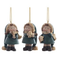 Фигурка декоративная подвесная "Девочка", L4 W3,5 H6,5 см, 3в.