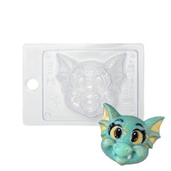 !09 Форма для шоколада пластиковая «Голова дракона», размер изделия 8,5×7,5×3 см, цвет прозрачный