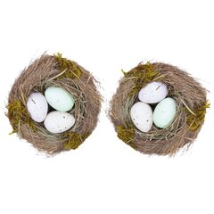 Набор из 2-х изделий декоративных "Гнездо пасхальное" (12*4,5), L24 W12 H4,5 см