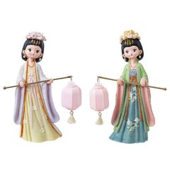 Фигурка декоративная "Гейша" (подсветка, 3xДR41) , Д15 Ш9 В21 см, 2в.