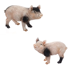 Фигурка декоративная "Свинка", Д13,5 Ш8,5 В8,5см, 2в