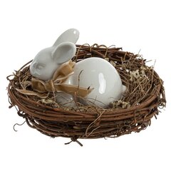 Изделие декоративное "Гнездо с зайчиком", L12 W12 H8 см