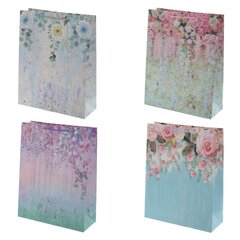 Пакет подарочный (бумага, плотность 210г/м2, блок микс 12шт), L26 W10 H32 см, 4в.