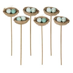 Набор из 6-ти изделий декоративных (вставка) "Гнездо пасхальное" (6*5*3), L26 W17 H5,5 см