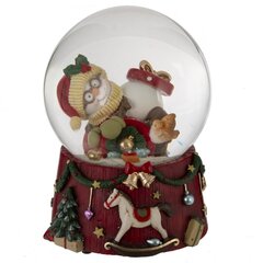 Фигурка декоративная "Снеговик" в стекл шаре (ключ,муз), D 10 см, L10 W10 H14 см