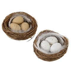 Набор из 2-х изделий декоративных "Гнездо пасхальное" (6,5*2), L14 W2,5 H15 см