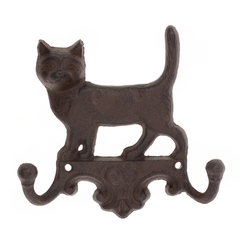 Вешалка на два крючка "Кошка", L16 W4 H16 см