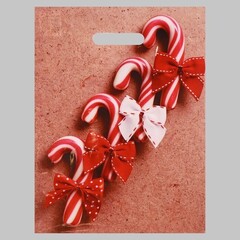 !09 Пакет "Карамельки" (набор 10 штук) глянец полиэтиленовый с вырубной ручкой, 31х40 см, 60 мкм .