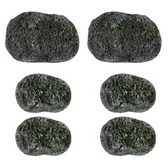 Камни декоративные, набор 6 шт, L25 W17 H9,5 см