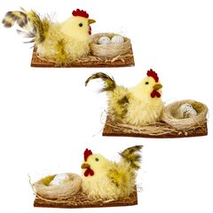 Фигурка декоративная "Курица" (блок 6шт), L11 W5 H6 см, 3в.