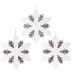 Изделие декоративное подвесное "Снежинка", L26 W0,5 H30 см, 3в.