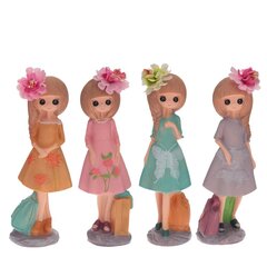 Фигурка декоративная "Девочка", Д6,5 Ш6 В18,5 см, 4в.