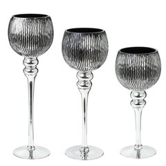 Набор из 3-х подсвечников, L33 W16 H45,5 см