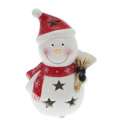 Фигурка декоративная "Снеговик" с подсветкой (LR44x2), L8 W7 H13,5 см