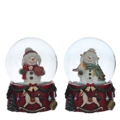 Фигурка декоративная "Снеговик" в стекл шаре, L6,5 W6,5 H8,5 см, 2в.
