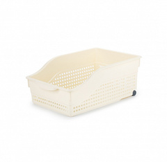 Контейнер Лофт на колесах широкий 305х210х125мм слоновая кость