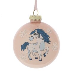 Украшение новогоднее "Шар с лошадкой", D 8 см, L8 W8 H9 см