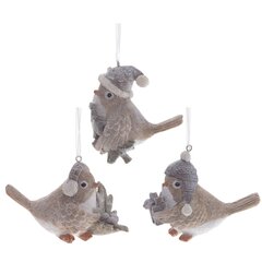 Фигурка декоративная "Птичка", L7 W8 H8 см, 3в.