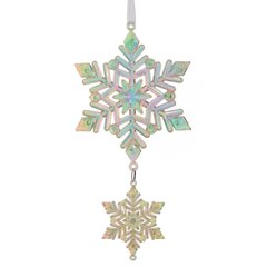 Украшение новогоднее "Снежинка", L11 W0,3 H21,5 см