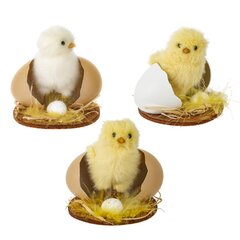 Фигурка декоративная "Цыпленок" (блок 6шт), L9 W8 H9 см, 3в.
