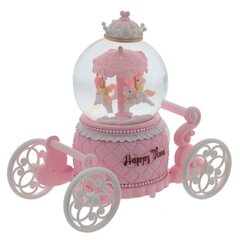 Фигурка декоративная "Карусель" в стекл шаре (муз, подсвет, вьюга, 2xAAA н/п), D8 см, Д17 Ш9 В17 см