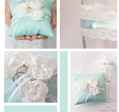 !09 Подушечки для колец и бокалов «Тиффани», набор для шитья, 21 × 15 см