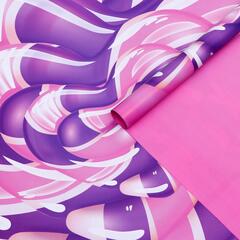 !Бумага упаковочная 2 листа глянцевая, двусторонняя "Лабиринт", розовый, 50 х 70 см.