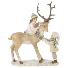 Фигурка декоративная "Олень и дети", L18 W6,5 H21,5 см