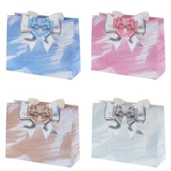 Пакет подарочный (бумага 210г/м2, блок микс 12шт), L32 W10 H27 см, 4в.